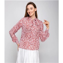 Блуза #БШ1723, пудровый,белый