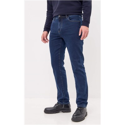 Джинсы утепл F421-0151W d.blue
