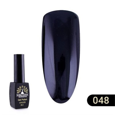 Гель лак Global Fashion BLACK ELITE 048, 8 мл