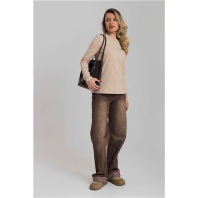 Лонгслив из кулирки с лайкрой М326003б