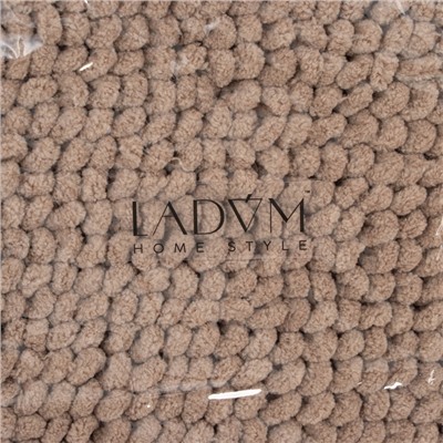 Коврик для дома LaDо́m, букли, плотность 1100 г, 50×80 см, коричневый