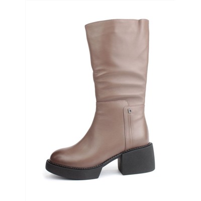 02-FI908-3M BROWN Сапоги зимние женские (натуральная кожа, натуральный мех)