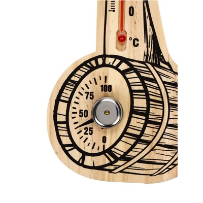 УЦЕНКА Термометр-гигрометр «Ковш», деревянный