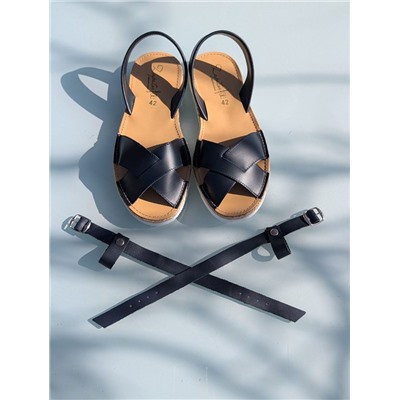 Босоножки от испанского производителья Ab.Zapatos Cruz-Yute marino АКЦИЯ