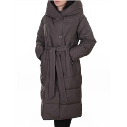 A625 GRAY/BROWN Пальто зимнее женское (200 гр. био-пух)