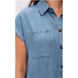 Платье джинс к/р P512-0310 l.blue