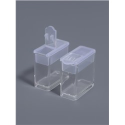 Органайзер для хранения мелочей, 24 баночки, 13×10×3.5 см, прозрачный