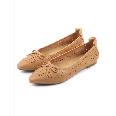 06-7388-66JT LT. BROWN Туфли летние женские "Лодочки" (натуральная кожа)