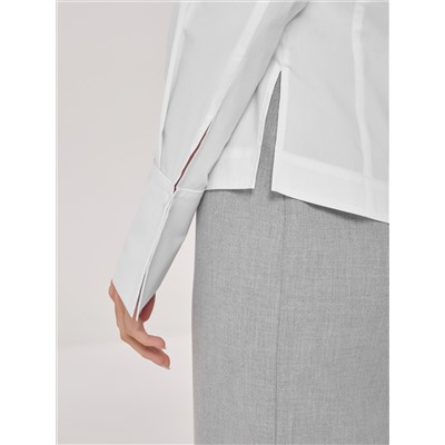 Блузка белая с длинными рукавами