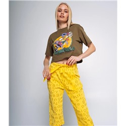 Бриджи #МСК970133, жёлтый