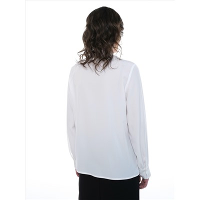 Блузка молочного цвета с длинным рукавом