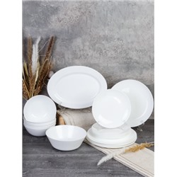 Столовый набор 20 предметов Дэй белый с блюдом / FLYGP20/9575675120 (WHITE) /уп 2/