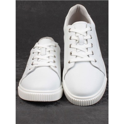 05-PDD165-1 WHITE/GRAY Кроссовки женские (натуральная кожа)