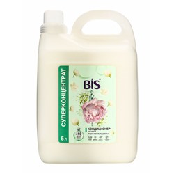 BIS Кондиционер для белья "Пион и белые цветы", концентрированный, 5 л