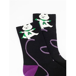 Носки р.35-40 "Ушки, Хвостики" Белый Кот Герой