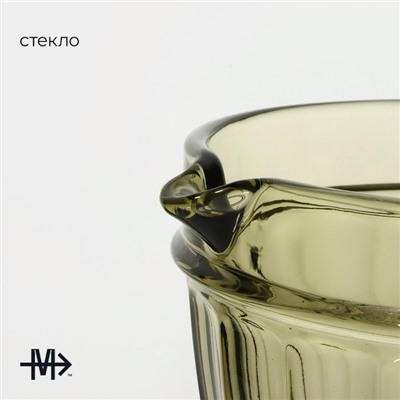 Кувшин для воды Magistro «Ла-Манш», 1.1 л, 14×19.5 см, стекло, зелёный