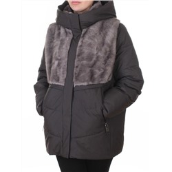 M-8869 DK. GRAY Куртка зимняя женская (150 гр. холлофайбер)