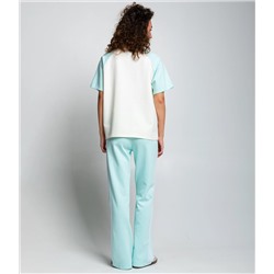 Спортивный костюм #КТ6605 (3), тиффани, кремовый