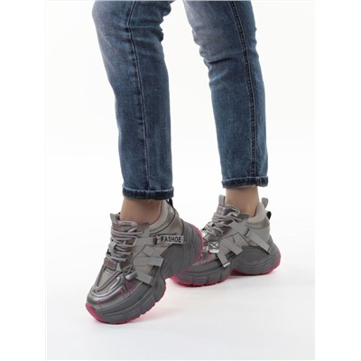 03-18K GREY Кроссовки женские (натуральная кожа, искусственная кожа)