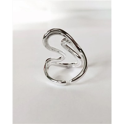 Кольцо с белым серебрением