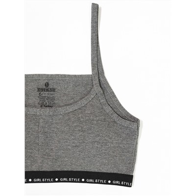 4012-23 Топ для девочки темно-серый (BAYKAR)