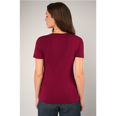 Женская футболка из вискозы с V-вырезом Happyfox