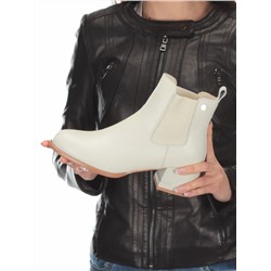 01-PCT163-2 Ботинки Челси демисезонные женские (натуральная кожа, байка)