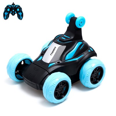 УЦЕНКА Машина-перевёртыш радиоуправляемая «Трюкач», свет, работает от аккумулятора, цвет МИКС