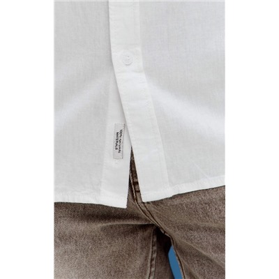 Рубашка д/р лен F111-0450-1 white