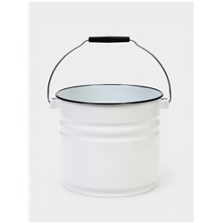 УЦЕНКА Ведро эмалированное, 10 л, без крышки, с ручкой, белое