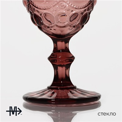 Бокал для вина Magistro «Ла-Манш», 250 мл, 8×15.3 см, стекло, розовый