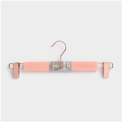 Вешалка для брюк и юбок LaDо́m Rose Gold, 33×3×12 см, покрытие вельвет, розовая