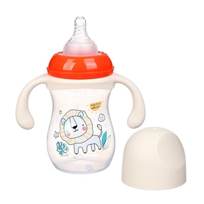Бутылочка для кормления Крошка Я «Baby time collection», широкое горло, от 6 мес., 240 мл, бежевый