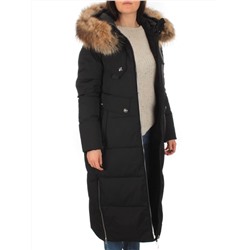 H23-631 BLACK Пальто зимнее женское (200 гр. тинсулейт)