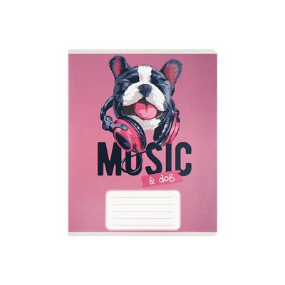 Комплект тетрадей из 10 штук, 12 листов в узкую линию Calligrata "Собачий стиль", обложка мелованный картон, ВД-лак, блок офсет, 5 видов по 2 штуки