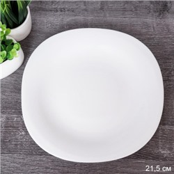 Тарелка квадратная 215 мм плоская белая  FLFP85 (WHITE) (уп 48)