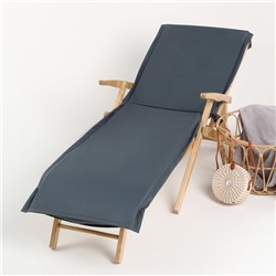 Подушка на шезлонг «Этель», 55×190+2 см, оксфорд с ВМГО, графитовая