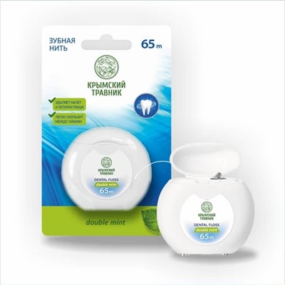 Зубная нить “DOUBLE MINT” 65 м