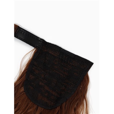 Хвост накладной, волнистый волос, на резинке, 60 см, 100 г, блонд, каштановый(#SHT12C/SHT85)