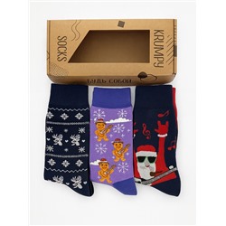 Носки НГ комплект 3 пары, р.37-44 "Happy NY"