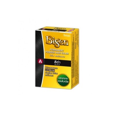 Краска для волос без аммиака и перекиси Bigen А Black цвет А Черный 6гр