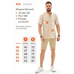 Мужская льняная рубашка с воротником-стойкой Happyfox