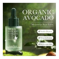 (ЗАМЯТА КОРОБКА) Увлажняющая сыворотка для лица с экстрактом Авокадо SADOER The Organic Avocado Anti-Wrinkle Essence, 30 мл.