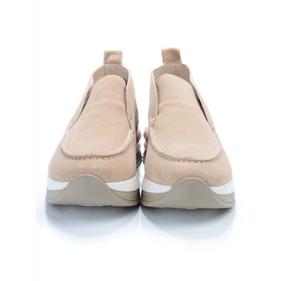 01-5576-6 BEIGE Ботинки демисезонные женские (натуральная замша, байка)