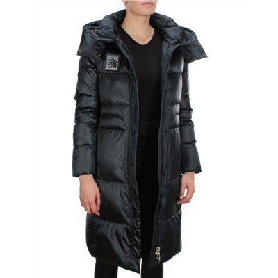 9110 DARK GREEN Пальто зимнее женское FLOWERROVE (200 гр. холлофайбера)