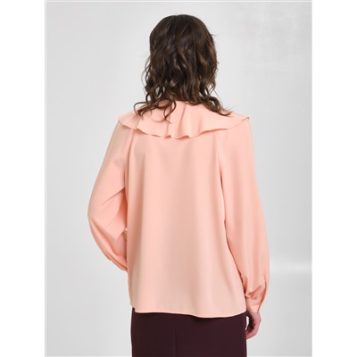 Блузка с воланами в персиковом цвете