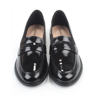 03-DCO142-2 BLACK Лоферы женские (натуральная кожа)