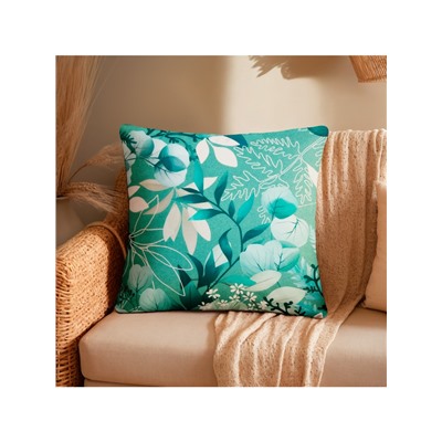 Наволочка декоративная «Этель. Эвкалипт», 40×40 см, велюр