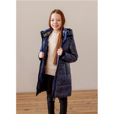 2184-S Пальто на синтепоне Синий/122