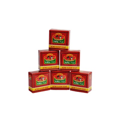 (УПАКОВКА 6 ШТ) Натуральное мыло для проблемной кожи (против акне) от Madame Heng Acne Clear Soap 50g x 6pcs